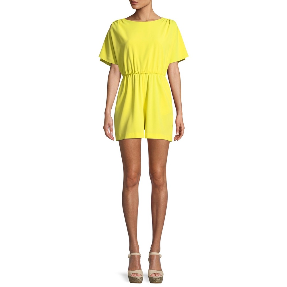 Alice + Olivia Ashlea Flutter-Sleeve
Romper, Size 6, New